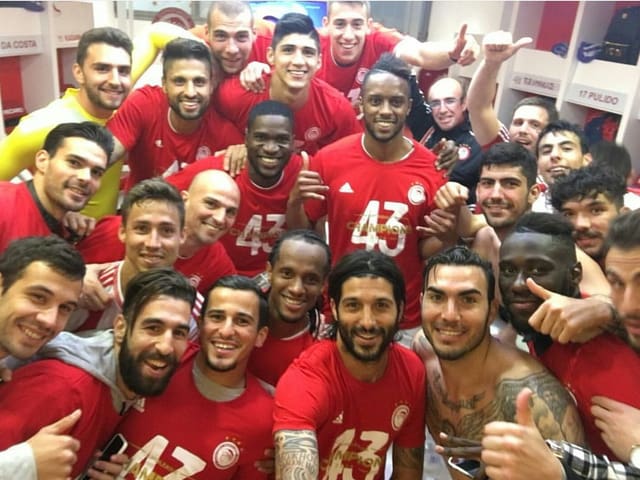 Gruppenfoto in der Kabine