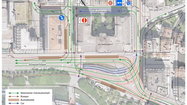 Plan des Parkhauses. Plan des Parkhauses.