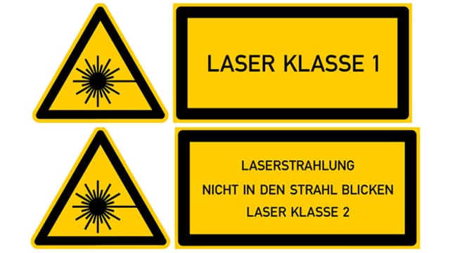 Warnschilder für Laserprodukte Warnschilder für Laserprodukte