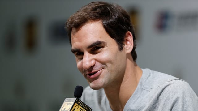 Roger Federer am Medientermin in Schanghai. Roger Federer am Medientermin in Schanghai.