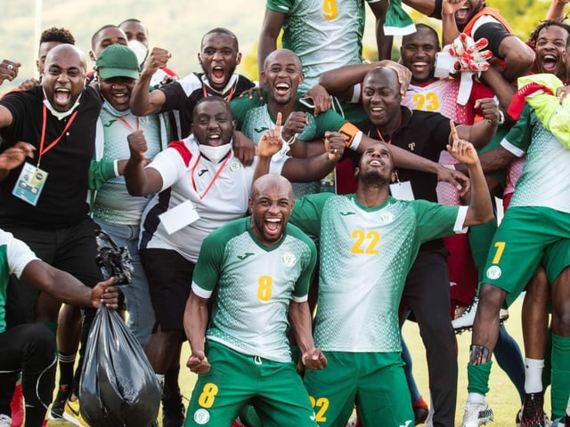 Grenzenlose Freude: Das Nationalteam der Komoren.