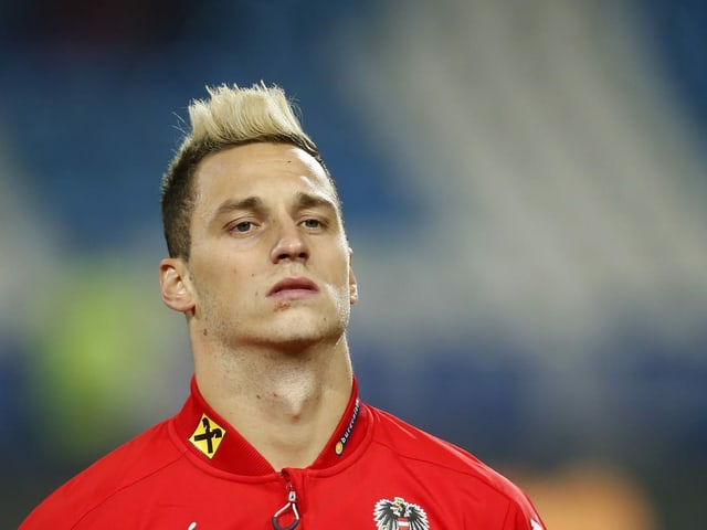 Porträtaufnahme von Marko Arnautovic. Porträtaufnahme von Marko Arnautovic.