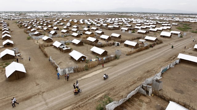 Vogelperspektive auf das Flüchtlingscamp Vogelperspektive auf das Flüchtlingscamp