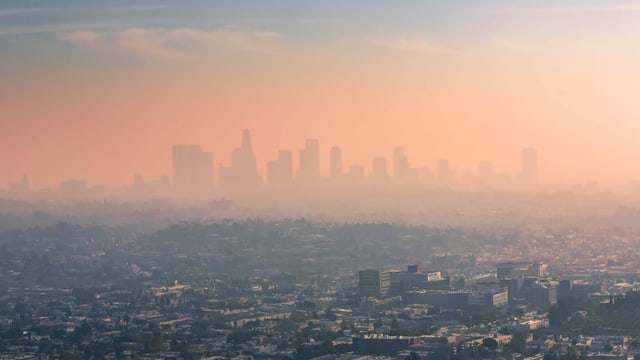 Smog über Los Angeles. Smog über Los Angeles.