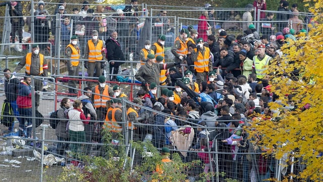 Flüchtlinge an der slowenisch-österreichischen Grenze Flüchtlinge an der slowenisch-österreichischen Grenze