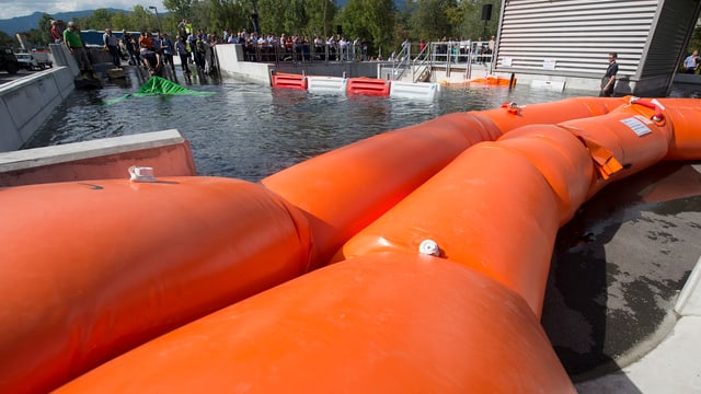 Überflutungsanlage in Wangen an der Aare. Überflutungsanlage in Wangen an der Aare.