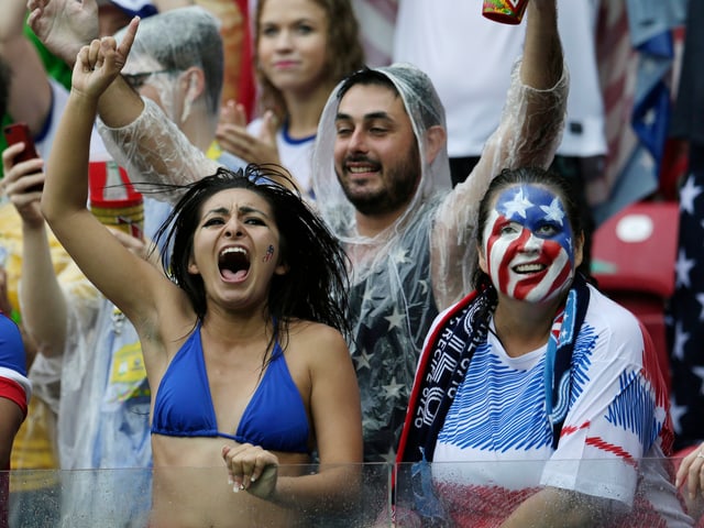 US-Fussballfans 2014 an der Weltmeisterschaft US-Fussballfans 2014 an der Weltmeisterschaft