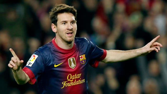 Lionel Messi schraubt die Bestmarke für Tore in einem Kalenderjahr nach oben. Lionel Messi schraubt die Bestmarke für Tore in einem Kalenderjahr nach oben.