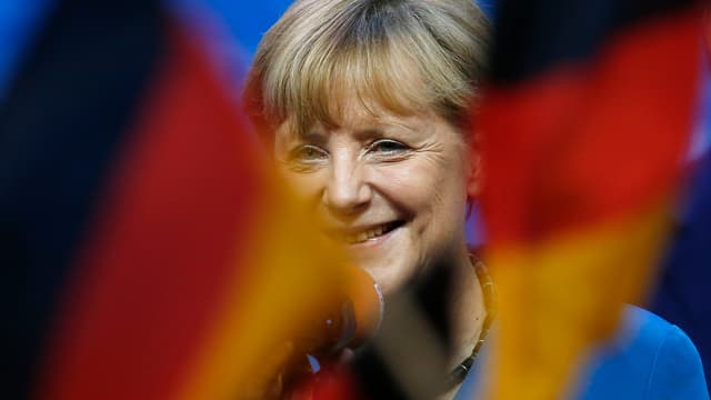Bundeskanzlerin Angela Merkel spricht zum Wahlsieg. Bundeskanzlerin Angela Merkel spricht zum Wahlsieg.