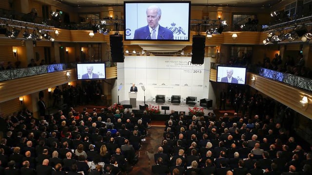 US-Vizepräsident Joe Biden bei seiner Rede in München. US-Vizepräsident Joe Biden bei seiner Rede in München.
