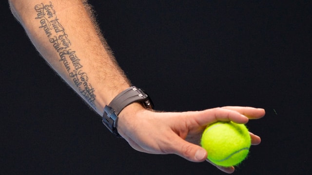 Stanislas Wawrinkas Tattoo. Stanislas Wawrinkas Tattoo.