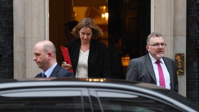 Die britische Innenministerin Amber Rudd. Die britische Innenministerin Amber Rudd.