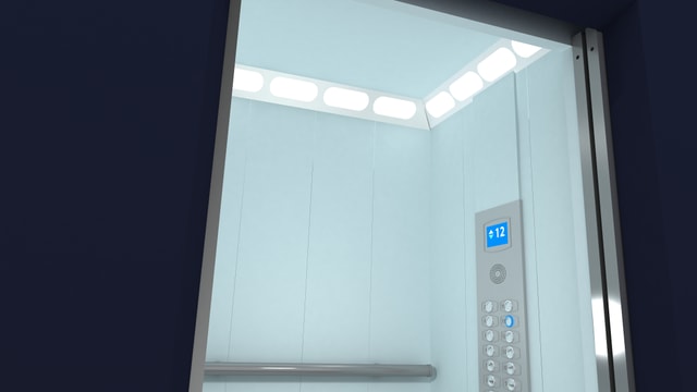Blick in einen Lift Blick in einen Lift