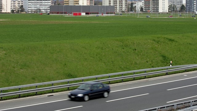 Strasse mit Feld. Strasse mit Feld.