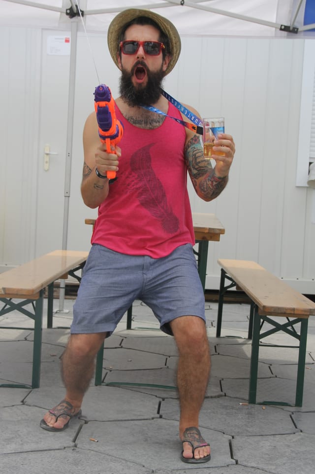Andi Rohrer als Party-Tier.