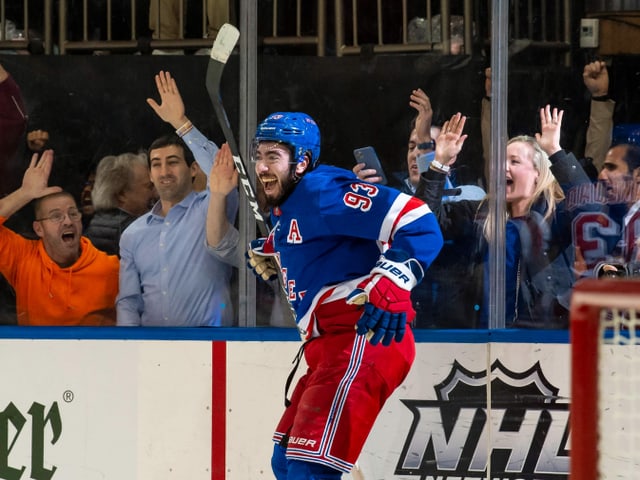 Mika Zibanejad von den New York Rangers. Mika Zibanejad von den New York Rangers.