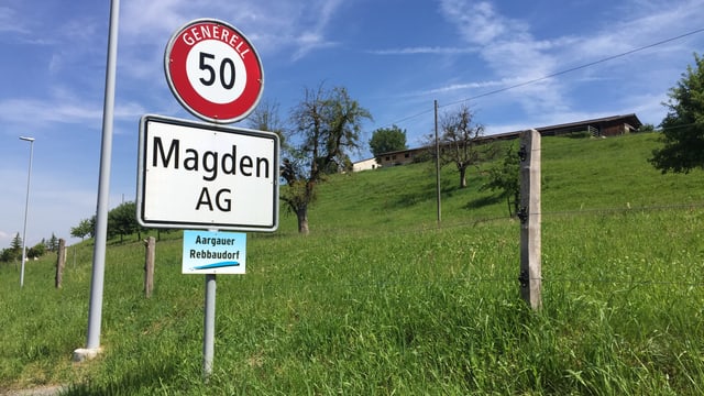 Ortstafel der Gemeinde Magden, Ortstafel der Gemeinde Magden,