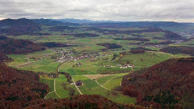 Luftaufnahme der Region Bözberg. Luftaufnahme der Region Bözberg.