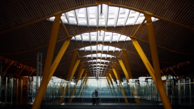 Terminal des Madrider Flughafens. Terminal des Madrider Flughafens.