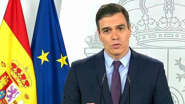 Spaniens Ministerpräsident Pedro Sánchez in der Coronavirus-Krise. Spaniens Ministerpräsident Pedro Sánchez in der Coronavirus-Krise.