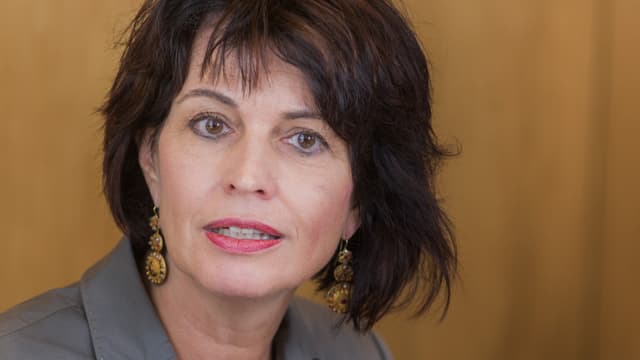Bundesrätin Leuthard spricht. Bundesrätin Leuthard spricht.