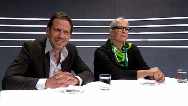 Die Unternehmerin Karin Lenzlinger und der Präsident des Dachverbands Schweizer Männer und Väter Markus Theunert. Die Unternehmerin Karin Lenzlinger und der Präsident des Dachverbands Schweizer Männer und Väter Markus Theunert.