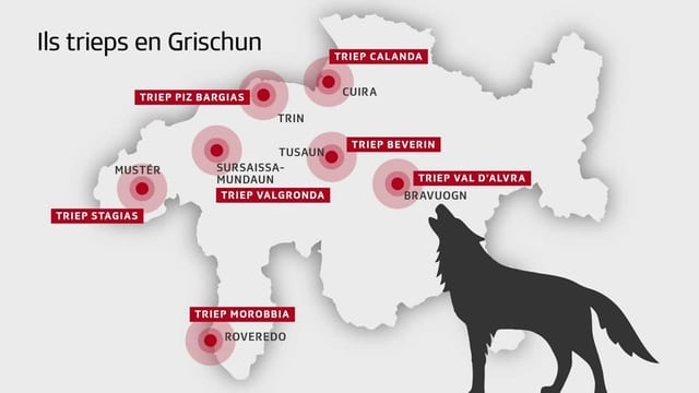 Carta cun trieps da luf en Grischun. Carta cun trieps da luf en Grischun.
