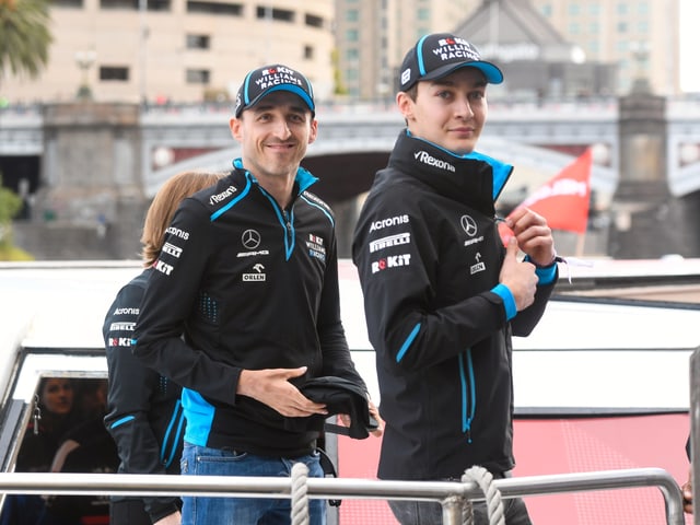 Robert Kubica (links) und George Russell.