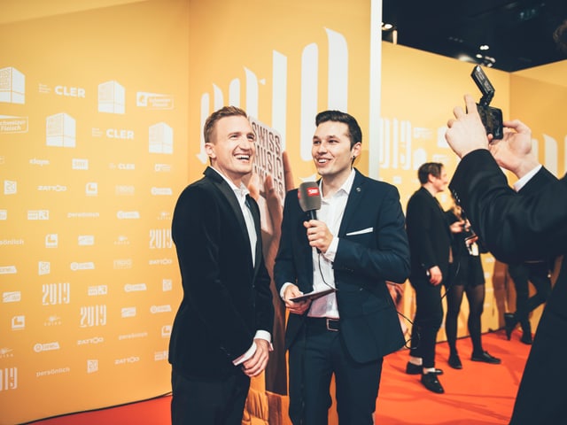 Stefan Büsser offensichtlich nicht nervös, kurz vor der Show.