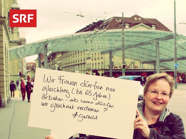 Person mit Sprechblase