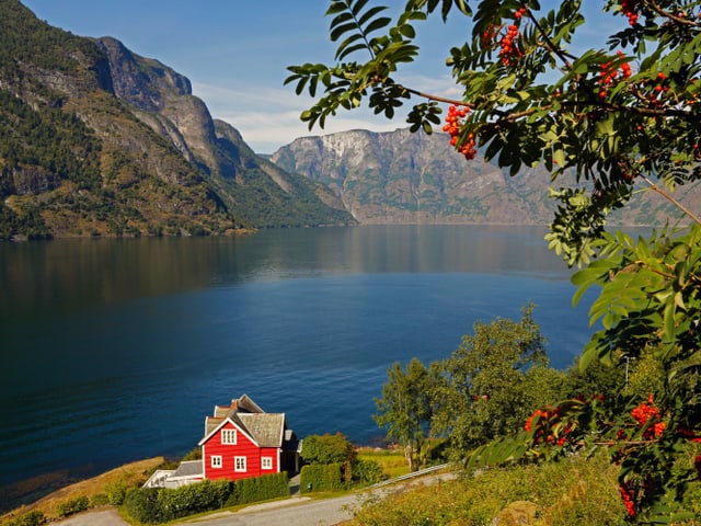 Aurlandsfjord im Süden Norwegens Aurlandsfjord im Süden Norwegens