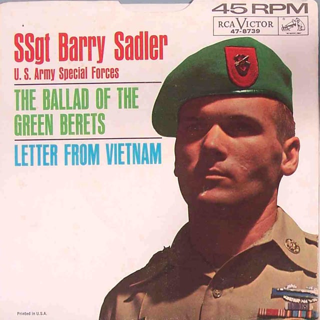 Vietnamveteran Barry Sadler schilderte seine Kriegserfahrung in seiner Musik. Vietnamveteran Barry Sadler schilderte seine Kriegserfahrung in seiner Musik.