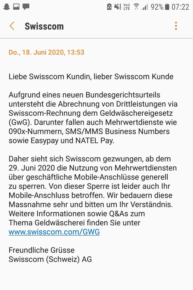 Swisscom-SMS Swisscom-SMS