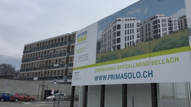 Plakat einer Überbauung Plakat einer Überbauung