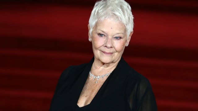 Judi dench in einem scharzen Jackett auf dem roten Teppich. Judi dench in einem scharzen Jackett auf dem roten Teppich.