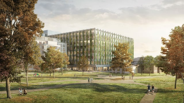Der Gloriapark soll mit viel Grün die Bevölkerung zum Verweilen animieren. Der Gloriapark soll mit viel Grün die Bevölkerung zum Verweilen animieren.
