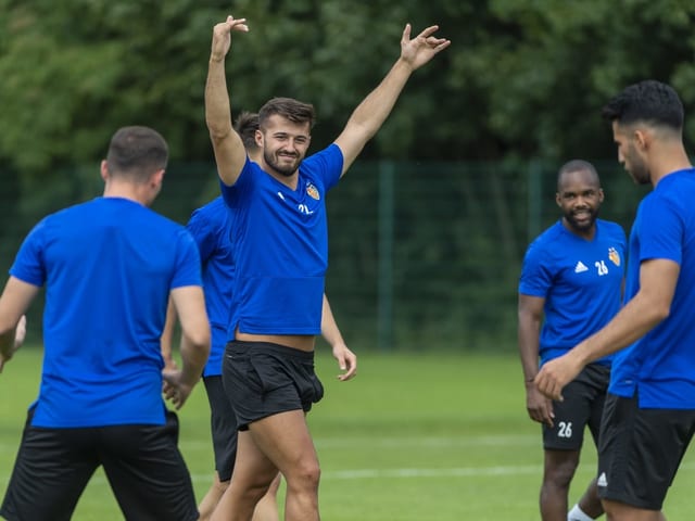 Albian Ajeti im Training beim Spassen Albian Ajeti im Training beim Spassen