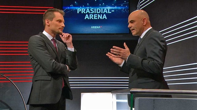 Alain Berset und Jonas Projer. Alain Berset und Jonas Projer.