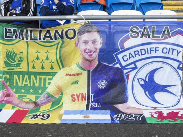 Transparent mit Emiliano Sala Transparent mit Emiliano Sala