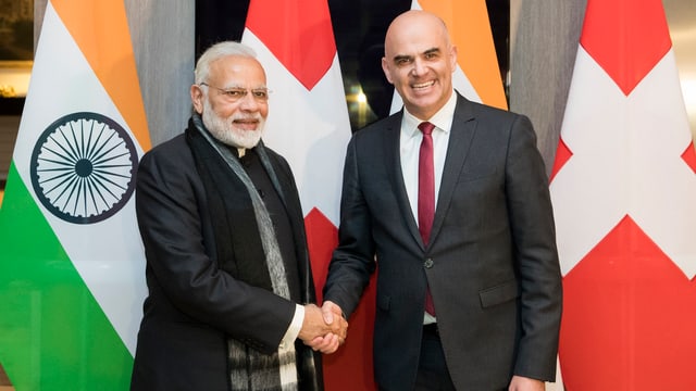 Nrandra Modi und Alain Berst. Nrandra Modi und Alain Berst.