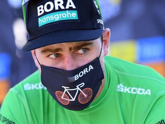 Peter Sagan in Grün gekleidet. Peter Sagan in Grün gekleidet.