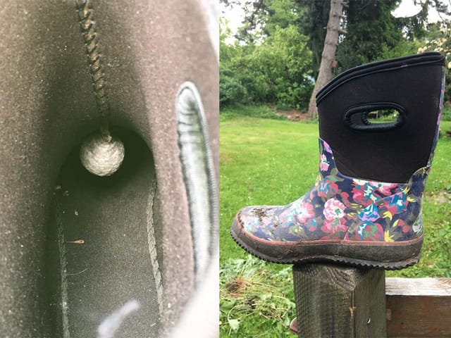 Wespennest in Gummistiefel