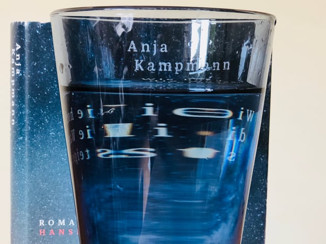 Der Roman «Wie hoch die Wasser steigen» steht hinter einem gefüllten Wasserglas. Die Schrift des Buchtitels ist leicht verschwommen. Der Roman «Wie hoch die Wasser steigen» steht hinter einem gefüllten Wasserglas. Die Schrift des Buchtitels ist leicht verschwommen.