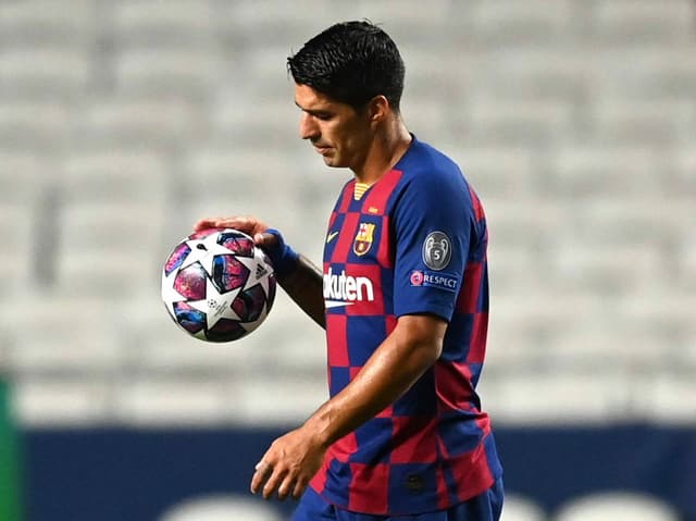 Luis Suarez bei der 2:8-Niederlage gegen die Bayern Mitte August. Luis Suarez bei der 2:8-Niederlage gegen die Bayern Mitte August.