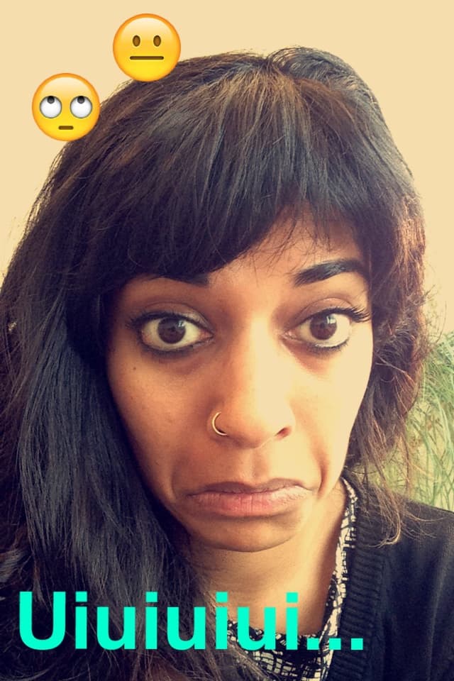 Reena Thelly mit Angst im Gesicht Reena Thelly mit Angst im Gesicht