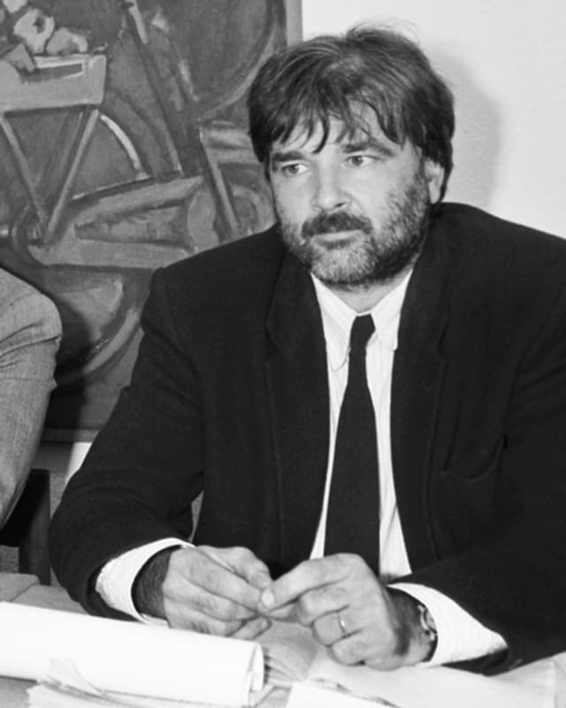 Daniel Vischer, anno 1989, damals noch als POCH-Sekretär. Daniel Vischer, anno 1989, damals noch als POCH-Sekretär.