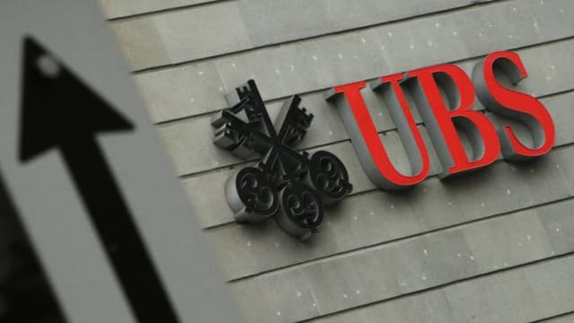 UBS-Logo mit einem Pfeil nach oben. UBS-Logo mit einem Pfeil nach oben.
