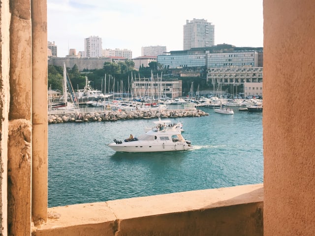 Blick aufs Meer von Marseille. Blick aufs Meer von Marseille.