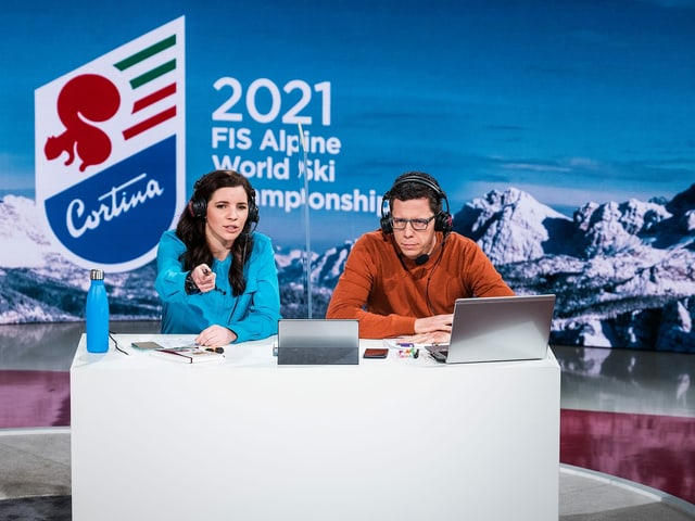 Tina Weirather und Marco Felder. Tina Weirather und Marco Felder.