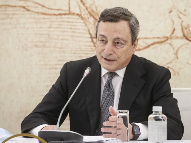 Italiens Premierminister Mario Draghi. Italiens Premierminister Mario Draghi.